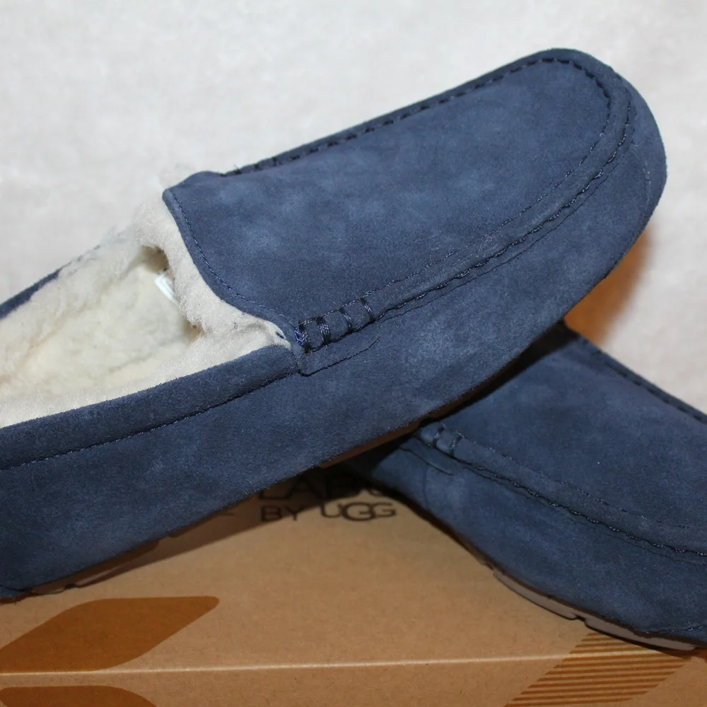 UGG KOOLABURRA SUEDE FUR‎ SLIPPERS BLUE NEW!
